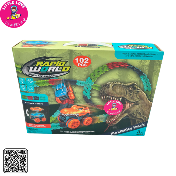 FAST SPEED CAR ON TRACK TOY Set – 102-Piece Flexible Toy - Image 2