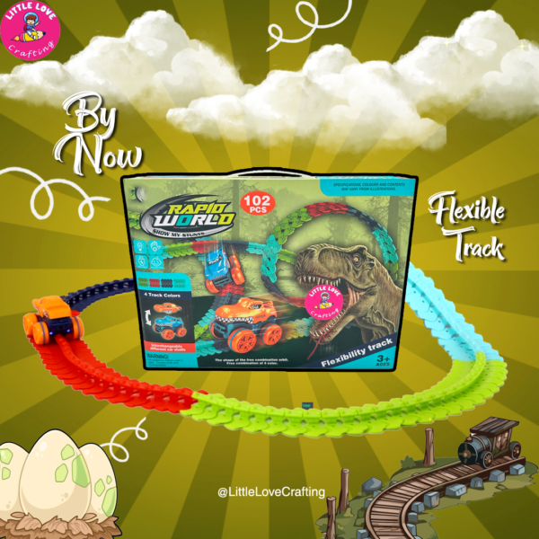 FAST SPEED CAR ON TRACK TOY Set – 102-Piece Flexible Toy - Image 3