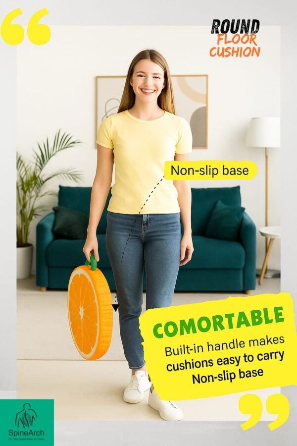 Couple Round Shape Cotton Sitting Pillow