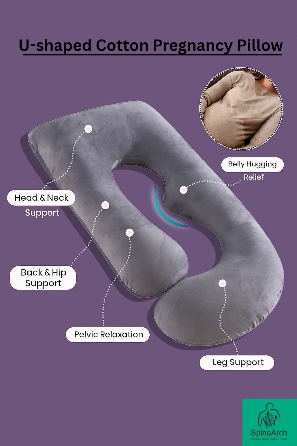 U-Shape Cotton Pregnancy Pillow