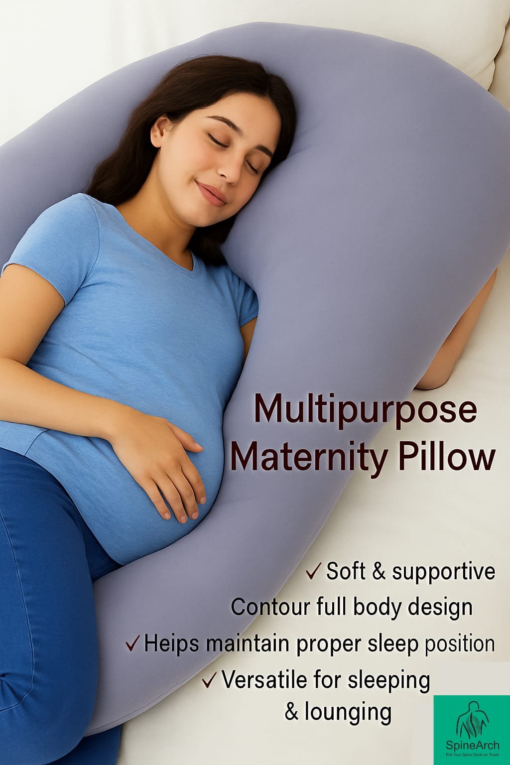 U-Shape Cotton Pregnancy Pillow - Image 3