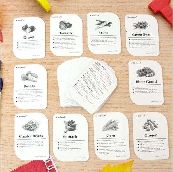 Vegetable Print Playing & Learning Cards - Image 7