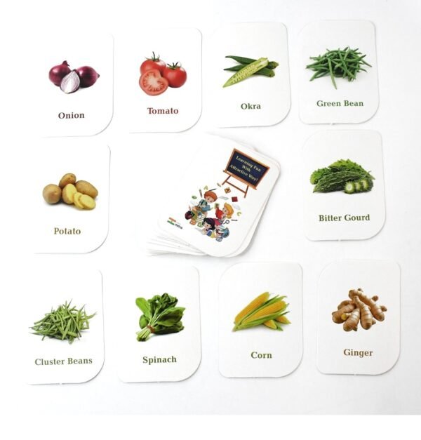 Vegetable Print Playing & Learning Cards - Image 4