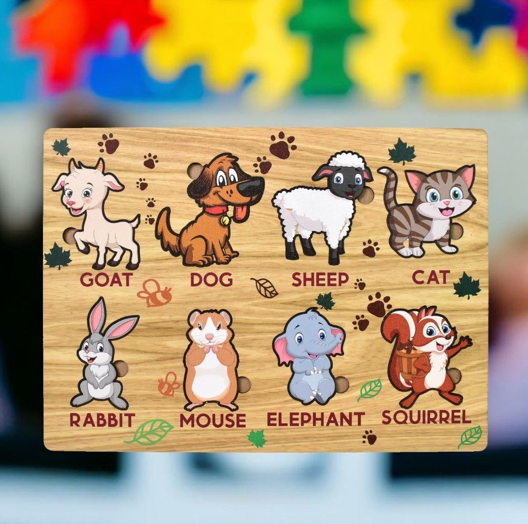 Wooden Puzzel for Animal Learning & fun for Kids - Image 3