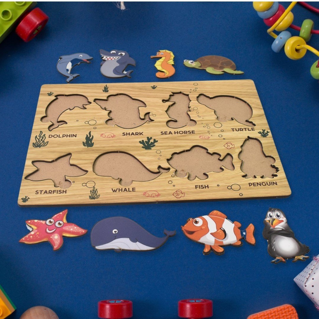 Wooden Puzzel for Aqua Learning & fun for Kids - Image 4