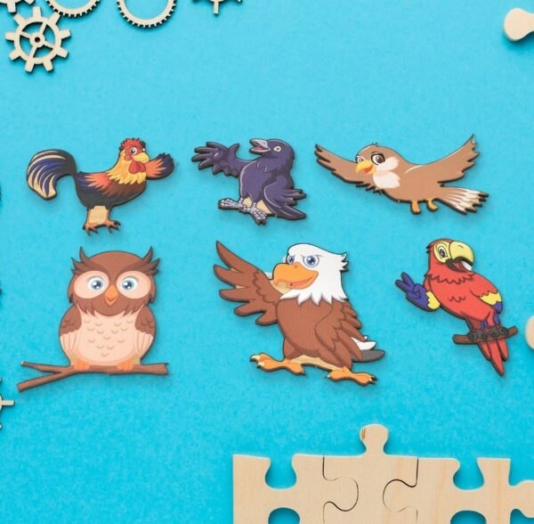 Wooden Puzzel for Birds Learning & fun for Kids - Image 5