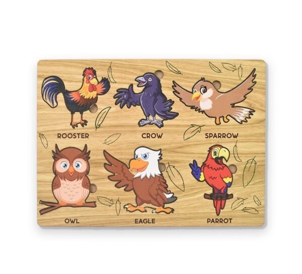 Wooden Puzzel for Birds Learning & fun for Kids - Image 2