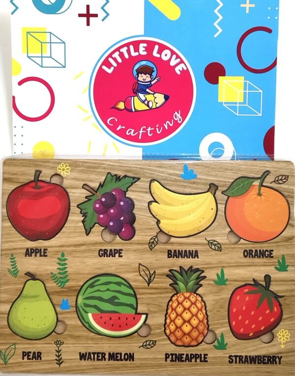 Wooden Puzzel for Fruit Learning & fun for Kids - Image 2