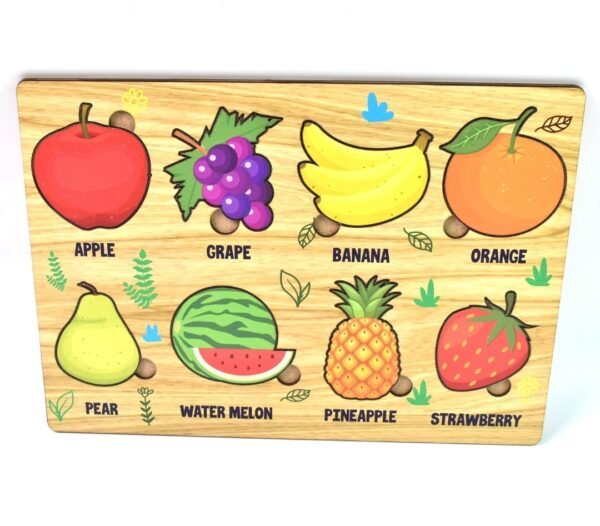 Wooden Puzzel for Fruit Learning & fun for Kids - Image 4