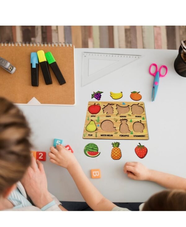 Wooden Puzzel for Fruit Learning & fun for Kids - Image 5