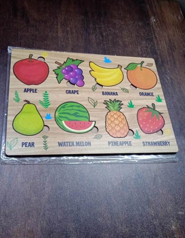 Wooden Puzzel for Fruit Learning & fun for Kids - Image 7