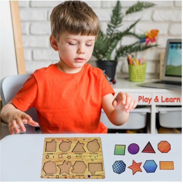 Wooden Puzzel for Shape Learning & fun for Kids - Image 4