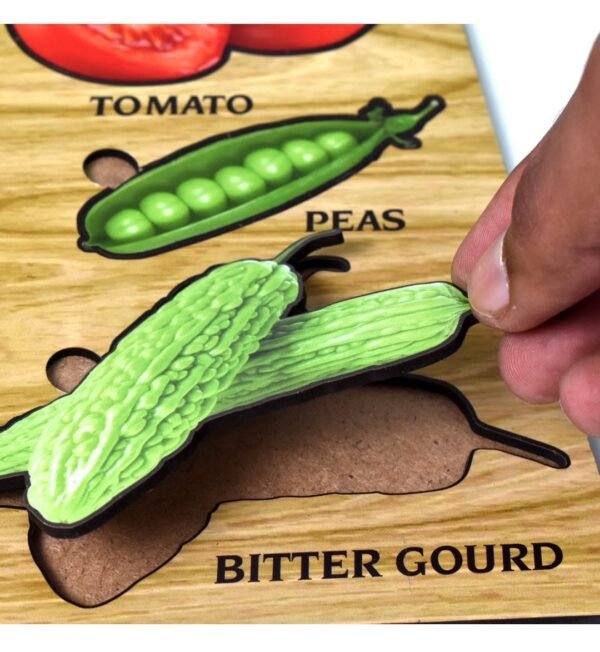 Wooden Puzzel  for Vegitable Learning & fun for Kids - Image 4